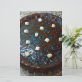 チョコレートケーキ 便箋 (スタンド正面)