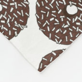 チョコレートココナッツドーナツグルメ毛布 フリースブランケット (角)