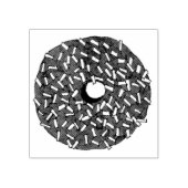 チョコレートココナッツドーナツドーナツブレックファーストスタンプ ラバースタンプ (インプリント)