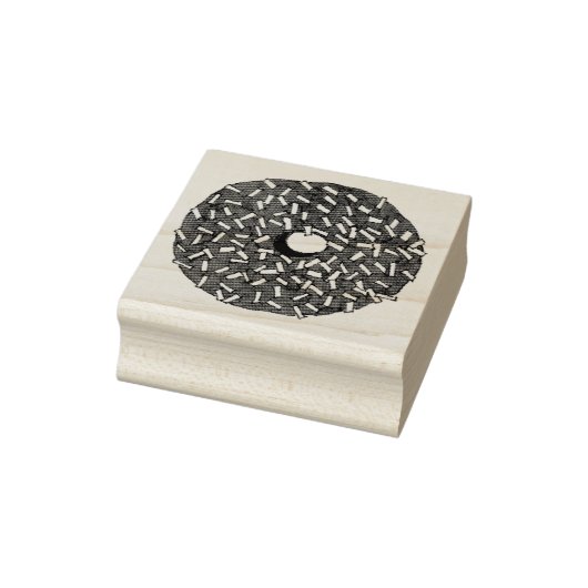 チョコレートココナッツドーナツドーナツブレックファーストスタンプ ラバースタンプ (スタンプ)