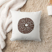 チョコレートココナッツドーナツドーナツブレックファーストフード クッション (ブランケット)