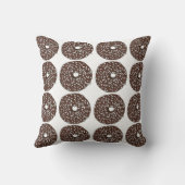 チョコレートココナッツドーナツドーナツブレックファーストフード クッション (裏面)