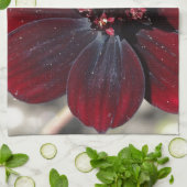 チョコレートコスモスの花 キッチンタオル (折り畳み)