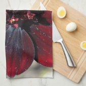 チョコレートコスモスの花 キッチンタオル (四つ折り)