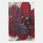 チョコレートコスモスの花 キッチンタオル (縦)