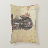 チョコレートコッカースパニエル犬子犬 アクセントクッション (正面(垂直))