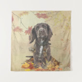 チョコレートコッカースパニエル犬子犬 タペストリー (正面)