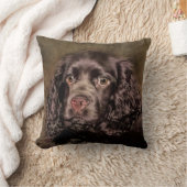 チョコレートコッカースパニエル犬装飾用クッション クッション (ブランケット)