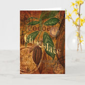 チョコレートコラージュ カード (黄色い花)