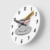 チョコレートコンチュロ ラウンド壁時計 (傾斜)