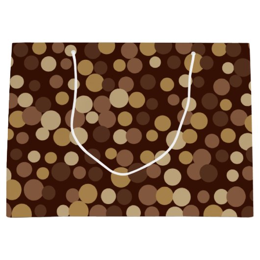 チョコレートコーヒードット大抱き枕 ラージペーパーバッグ (正面)