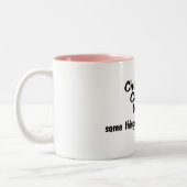 チョコレートコーヒー人はある事よりよく豊富です ツートーンマグカップ (左)