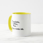 チョコレートコーヒー人はある事よりよく豊富です マグカップ (正面左)