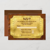 チョコレートゴールデンチケットバーバルミツワーRSVP 出欠カード (正面/裏面)