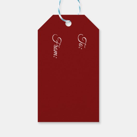 チョコレートサンタカスタムスクリプトクリスマス ギフトタグ (裏面)