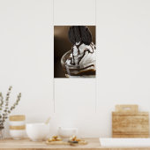 チョコレートサンデーのグラスのクローズアップ ポスター (キッチン)