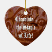 チョコレートザステープルオブライフハートオーナメント セラミックオーナメント (裏面)