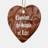 チョコレートザステープルオブライフハートオーナメント セラミックオーナメント (左)