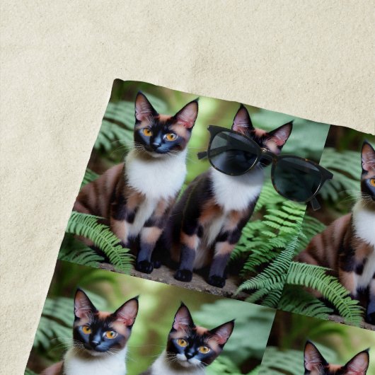 チョコレートシャム猫ツインズビーチタオル ビーチタオル (インサイチュ)