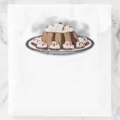 チョコレートシャーロットラッセヴィンテージデザート 楕円形シール (バッグ)