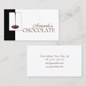 チョコレートショコラティエ白黒スイーツカード 名刺 (正面/裏面)