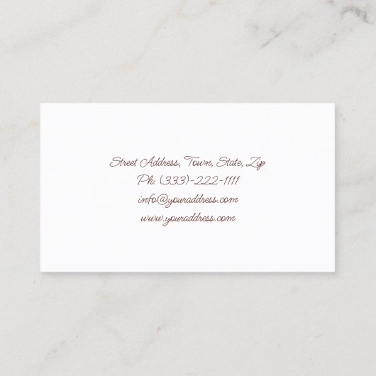 チョコレートショコラティエ白黒スイーツカード 名刺 (裏面)