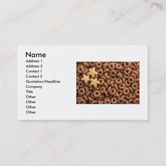 チョコレートシリアル名刺 名刺 (正面)