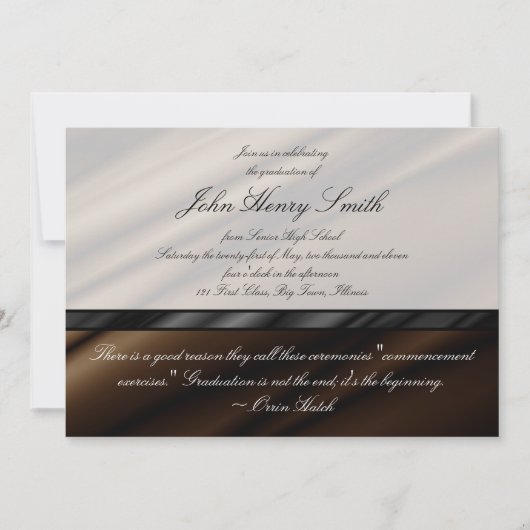 チョコレートシルクの卒業招待状/発表 招待状 (正面)