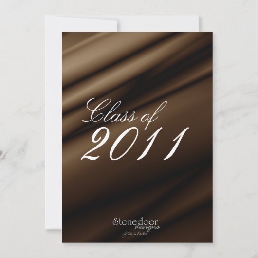 チョコレートシルクの卒業招待状/発表 招待状 (裏面)