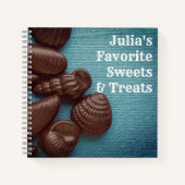 チョコレートシーシェル空白のズデザートレシピ本 ノートブック (正面)