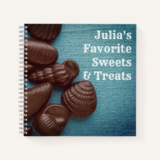 チョコレートシーシェル空白のズデザートレシピ本 ノートブック (正面)