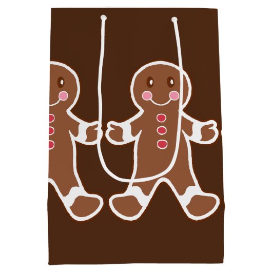 チョコレートジンジャーブレッドボーイズ抱き枕 ミディアムペーパーバッグ (裏面)