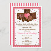 チョコレートスイートショップの開催地 招待状 (正面/裏面)