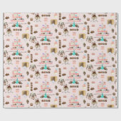 チョコレートスウィートトリートカップケーキnケーキのデカップページ ラッピングペーパー (フラット)