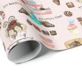 チョコレートスウィートトリートカップケーキnケーキのデカップページ ラッピングペーパー (ロールコーナー)