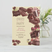 チョコレートスウィート誕生日パーティー 招待状 (スタンド正面)