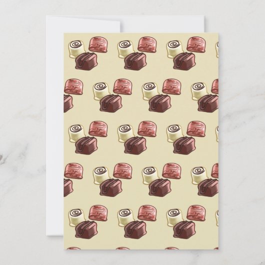 チョコレートスウィート誕生日パーティー 招待状 (裏面)