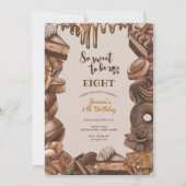 チョコレートスウィート誕生日パーティー 招待状 (正面)