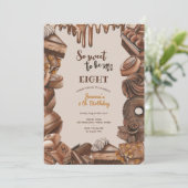 チョコレートスウィート誕生日パーティー 招待状 (スタンド正面)