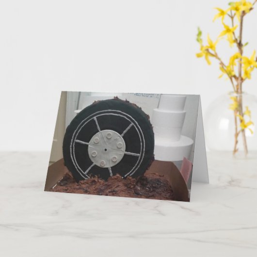 「チョコレートスキッドマーク」誕生日カード カード (黄色い花)