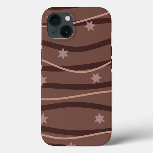 チョコレートスターとパタストライプのーン Case-Mate iPhoneケース (裏面)