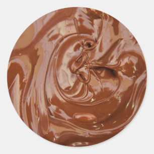 チョコレートステッカーの渦巻 ラウンドシール