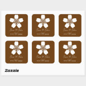 チョコレートステッ魅力的カーの桜 スクエアシール (シート)