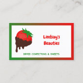 🍓チョコレートストロベリーカスタムQR 名刺 (正面)