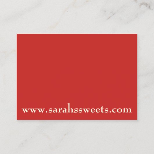 チョコレートストロベリーショコラティエのシェフフード 名刺 (裏面)