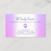 チョコレートストロベリースイートコンフェクションパープルドリップ 名刺 (裏面)