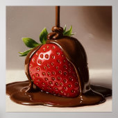 チョコレートストロベリー – 詳細なパインターリースタイル ポスター (正面)