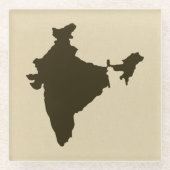 チョコレートスパイスモーズインド ガラスコースター (正面)