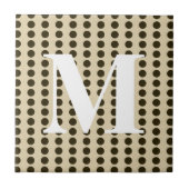 チョコレートスパイスモーズドットとモノグラム タイル (正面)