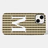 チョコレートスパイスモーズドットとモノグラム Case-Mate iPhoneケース (裏面 (横))